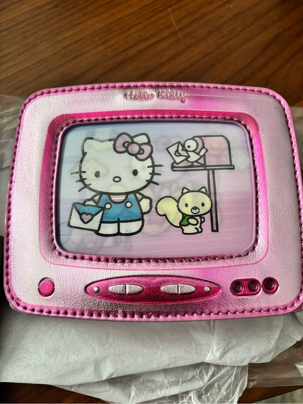 📺 NWT Loungefly Sanrio Hello Kitty Vintage TV Lenticular Pink Wallet Exclusive